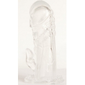 Прозрачная гелевая насадка с клиторальным отростком - 13 см. - Toyfa Basic - в Старом Осколе купить с доставкой