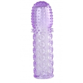Насадка гелевая фиолетовая с точками, шипами и наплывами - 13,5 см. - Toyfa Basic - в Старом Осколе купить с доставкой