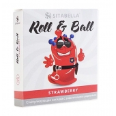 Стимулирующий презерватив-насадка Roll   Ball Strawberry - Sitabella - купить с доставкой в Старом Осколе