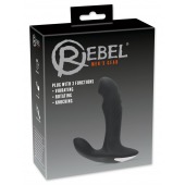 Черный вибромассажер простаты с функцией римминга Plug with Perineum Stimulator - 16,6 см. - Orion - в Старом Осколе купить с доставкой