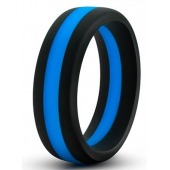 Черно-синее эрекционное кольцо Silicone Go Pro Cock Ring - Blush Novelties - в Старом Осколе купить с доставкой