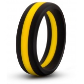 Черно-желтое силиконовое эрекционное кольцо Silicone Go Pro Cock Ring - Blush Novelties - в Старом Осколе купить с доставкой