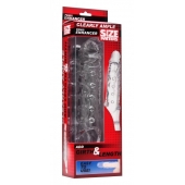 Прозразная закрытая насадка на пенис с поддержкой мошонки Clearly Ample Penis Enhancer - 22 см. - XR Brands - в Старом Осколе купить с доставкой
