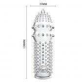 Закрытая прозрачная насадка Crystal sleeve - 14,2 см. - Erowoman-Eroman - в Старом Осколе купить с доставкой