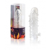 Закрытая прозрачная рельефная насадка Crystal sleeve - 13 см. - Erowoman-Eroman - в Старом Осколе купить с доставкой