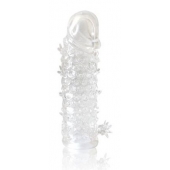 Закрытая прозрачная рельефная насадка Crystal sleeve - 13 см. - Erowoman-Eroman - в Старом Осколе купить с доставкой