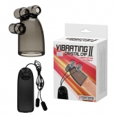 Дымчатая насадка-мастурбатор с вибрацией Vibrating Crystal Cap II - Baile - в Старом Осколе купить с доставкой