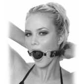 Черный кляп с дырочками Breathable Ball Gag - Pipedream - купить с доставкой в Старом Осколе
