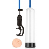 Прозрачная вакуумная помпа Sex Expert с насадкой-вагиной - Sex Expert - в Старом Осколе купить с доставкой