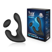 Черный силиконовый вибромассажер простаты с пультом ДУ - Sex Expert - в Старом Осколе купить с доставкой