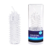 Закрытая рельефная насадка Crystal sleeve с усиками - 12 см. - Erowoman-Eroman - в Старом Осколе купить с доставкой