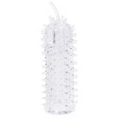 Закрытая рельефная насадка Crystal sleeve с усиками - 12 см. - Erowoman-Eroman - в Старом Осколе купить с доставкой