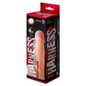 Телесная насадка на Harness с коннектором BLACK LINE - 17 см. - LOVETOY (А-Полимер) - купить с доставкой в Старом Осколе