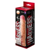 Телесная насадка на Harness с коннектором BLACK LINE - 17,5 см. - LOVETOY (А-Полимер) - купить с доставкой в Старом Осколе