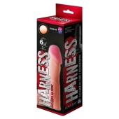 Телесная реалистичная насадка на Harness с коннектором BLACK LINE - 17 см. - LOVETOY (А-Полимер) - купить с доставкой в Старом Осколе