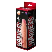 Телесная насадка без мошонки на Harness с коннектором BLACK LINE - 17,5 см. - LOVETOY (А-Полимер) - купить с доставкой в Старом Осколе