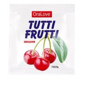 Пробник гель-смазки Tutti-frutti с вишнёвым вкусом - 4 гр. - Биоритм - купить с доставкой в Старом Осколе