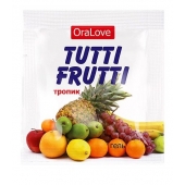 Пробник гель-смазки Tutti-frutti со вкусом тропических фруктов - 4 гр. - Биоритм - купить с доставкой в Старом Осколе