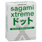 Презервативы Sagami Xtreme SUPER DOTS с точками - 3 шт. - Sagami - купить с доставкой в Старом Осколе