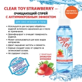 Очищающий спрей для игрушек CLEAR TOY Strawberry - 100 мл. - Биоритм - купить с доставкой в Старом Осколе