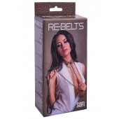 Коричневый поводок и чокер с кольцом Sofi - Rebelts - купить с доставкой в Старом Осколе