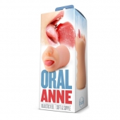 Телесный мастурбатор-ротик с язычком Oral Anne - Blush Novelties - в Старом Осколе купить с доставкой