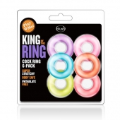 Набор из 6 эрекционных колец King of the Ring - Blush Novelties - в Старом Осколе купить с доставкой