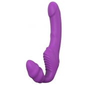 Фиолетовый безремневой вибрострапон DOUBLE DIPPER - Dream Toys - купить с доставкой в Старом Осколе