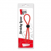 Красное эрекционное лассо с одной бусиной-утяжкой STRETCHY THIN LASSO - Dream Toys - в Старом Осколе купить с доставкой