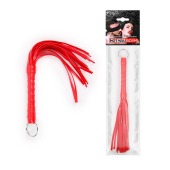 Красная плеть с рукоятью в оплетке - 28 см. - Notabu - купить с доставкой в Старом Осколе