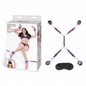 Фиолетовый набор фиксаций на кровати Classic Bedspreader - Lux Fetish - купить с доставкой в Старом Осколе