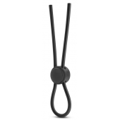 Черное силиконовое лассо на пенис SILICONE LOOP COCK RING - Blush Novelties - в Старом Осколе купить с доставкой