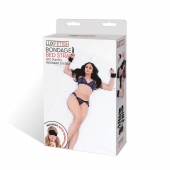 Чёрные манжеты для фиксации на кровати Bondage Bed Strap - Lux Fetish - купить с доставкой в Старом Осколе