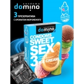 Презервативы для орального секса DOMINO Sweet Sex с ароматом мороженого - 3 шт. - Domino - купить с доставкой в Старом Осколе