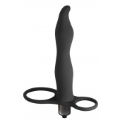 Черная вибронасадка для двойного проникновения Flirtini - 15,9 см. - Lola Games - купить с доставкой в Старом Осколе