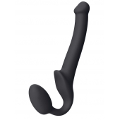 Черный безремневой страпон Silicone Bendable Strap-On S - Strap-on-me - купить с доставкой в Старом Осколе