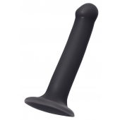Черный фаллос на присоске Silicone Bendable Dildo M - 18 см. - Strap-on-me - купить с доставкой в Старом Осколе