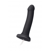 Черный фаллос с имитацией эякуляции Silicon Cum Dildo L - 19,6 см. - Strap-on-me - купить с доставкой в Старом Осколе