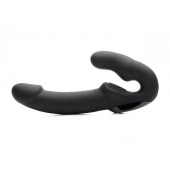 Черный безремневой страпон Urge Silicone Strap On с пультом ДУ - 24 см. - XR Brands - купить с доставкой в Старом Осколе