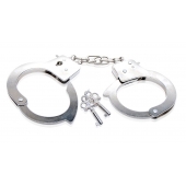Металлические наручники Beginner s Metal Cuffs - Pipedream - купить с доставкой в Старом Осколе