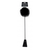 Черный стек Feather Crop с пуховкой на конце - 53,3 см. - Pipedream - купить с доставкой в Старом Осколе