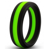Черно-зеленое эрекционное кольцо Silicone Go Pro Cock Ring - Blush Novelties - в Старом Осколе купить с доставкой