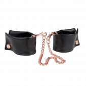 Черные мягкие наручники Entice French Cuffs с цепью - California Exotic Novelties - купить с доставкой в Старом Осколе