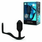 Черное эрекционное кольцо с анальным плагом Snug   Tug - b-Vibe - в Старом Осколе купить с доставкой