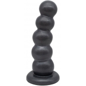 Черная насадка-плаг на харнесс PLATINUM 7 - 19,5 см. - LOVETOY (А-Полимер) - купить с доставкой в Старом Осколе