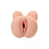 Телесный вибромастурбатор-вагина Clara OnaHole с имитацией груди - KOKOS - в Старом Осколе купить с доставкой