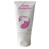 Лубрикант на водной основе с ароматом малины Love Protection Raspberry - 50 мл. - Lola Games - купить с доставкой в Старом Осколе