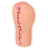 Телесный вибромастурбатор-вагина с рельефом EMILY AUTO - KOKOS - в Старом Осколе купить с доставкой