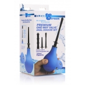 Анальный душ с 3 насадками Premium One-way Valve Anal Douche Set - XR Brands - купить с доставкой в Старом Осколе