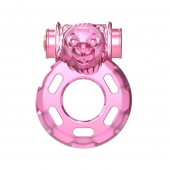 Розовое эрекционное кольцо с вибрацией Pink Bear - Baile - в Старом Осколе купить с доставкой
